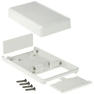 1599Bsgybat - Project Box 5X2.5X1in Plas Gry With 9V Battery Compartment 1Pc 1
