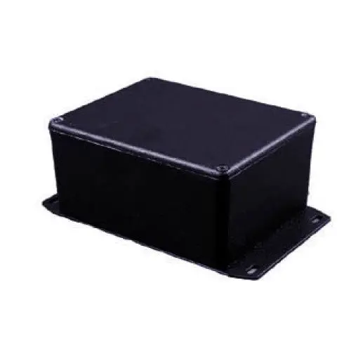 1590Cfbk - Project Box 4.7X3.7X2.2In Diecast Flanged Base Black 1