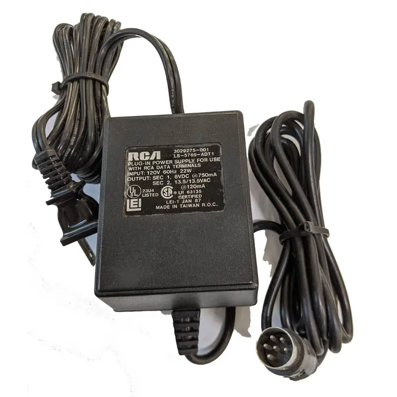 Ls-5769-Adt1 - Psu 8Vdc 750Ma 13.5Vac 120Ma 5Pin Din Desktop Ip:120Vac 2Pin 1