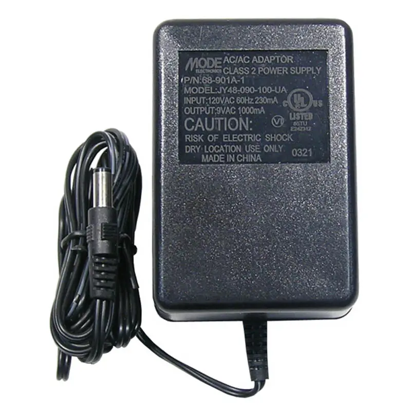 68-901A-1 - Psu 9Vac 1A 2.1Mm Plugin  Ip:120Vac 1