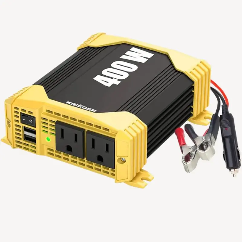 Kr400 - Inverter Dc/Ac 400Watts Dual O/P 110Vac To 12Vdc 2.4A Usb Ports 1