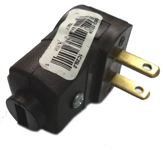 002-101An - Ac Plug 2Pos 15A 125V Ra Plastic Brown 1