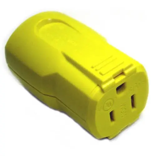 83072285 - Ac Socket 3Pos 15A 125V Il Plast Quick Grip Yellow Nema 5-15R 1