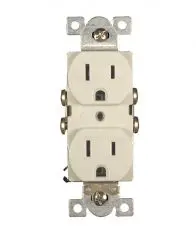 5320-Imp - Electrical Receptacle 2Pos 15A 125V Ivory Insert For Wallplate (10 Pcs/Pkg) 1
