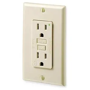7599-I - Electrical Receptacle 2Pos 15A 125V Gfci With Wallplate Ivory 1