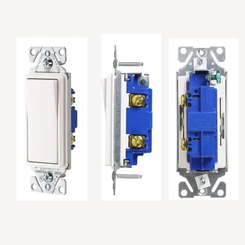 7501W - Ac Switch Rocker 15A 1P1t On-Off Decora Insert 120V/277V White 1