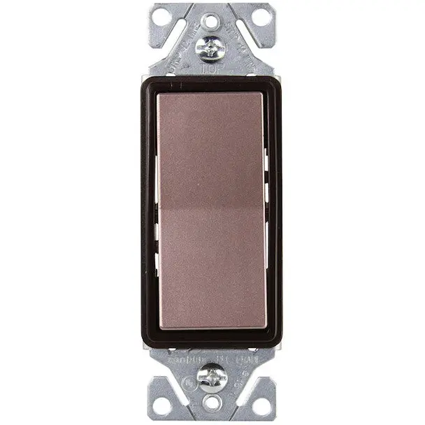 7501Bb-K-L - Ac Switch Rocker 15A 1P1t On-Off Decora Insert 120V/277V Bronze 1