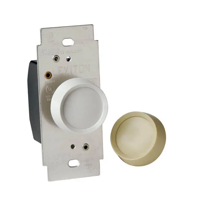 D-603Pgh-Dk-C - Dimmer Rotary Switch 600W 1-Way 120V Decora Insert White And Ivory 1