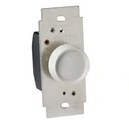 6681-W - Dimmer Rotary Switch 600W 1-Way 120V Decora Insert Wht 1