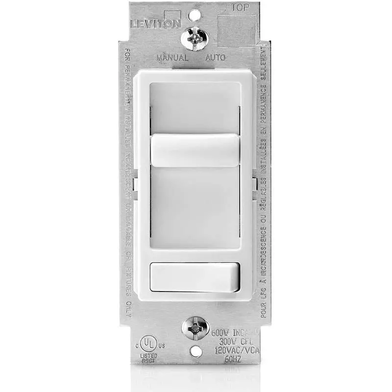 722-6674-Pdw - Dimmer Slide W/On-Off Switch 3- Way 120V 600W Decora Insert Wht 1