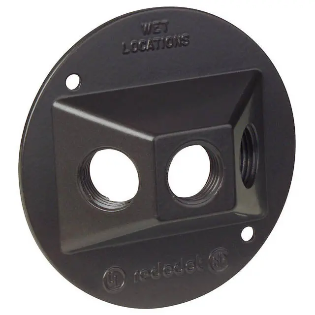 S213bre - Lamp Holder Cover 0.5In Bronze Three Hole For 1 Or 2 Lampholder 1
