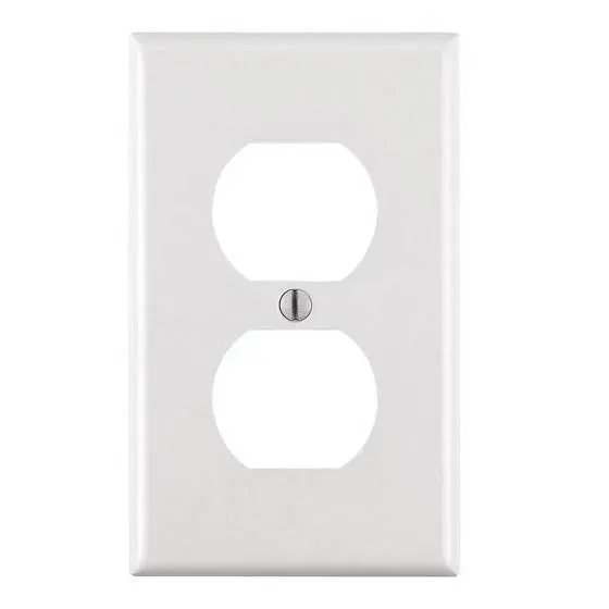 052-6714-2 - Wall Plate Elect 2Pos Plas White  (10 Pcs/Pkg) 1
