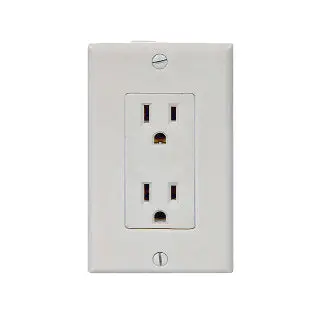 L-3208Wh - Electrical Receptacle 2Pos 15A 125V With Wallplate Decora Wht 1