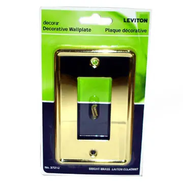 37212-Bbs - Wall Plate Decora Elect 1Pos Met Bright Brass 1
