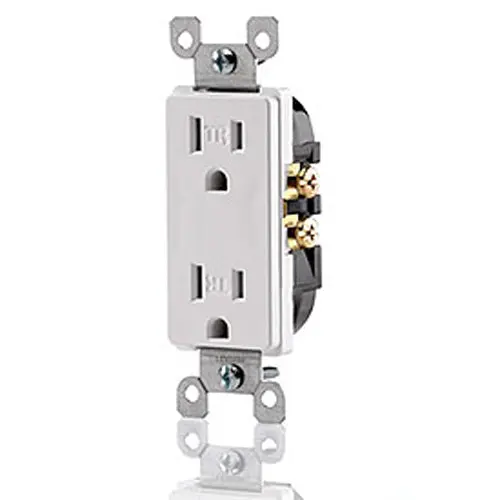 052-7292-8 - Electrical Receptacle 2Pos 15A 125V Decora Insert For Wallplate (10 Pcs/Pkg) 1