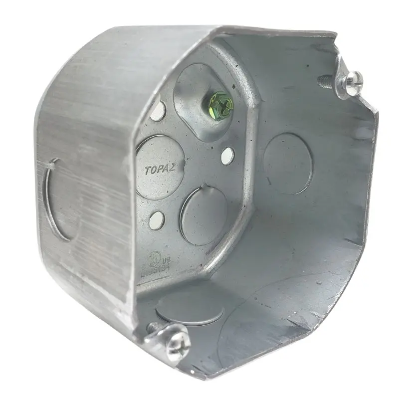 G4456 - Electrical Box 4 Inch Octagon Knock Outs 2-1/8 1Nch Deep Steel 1