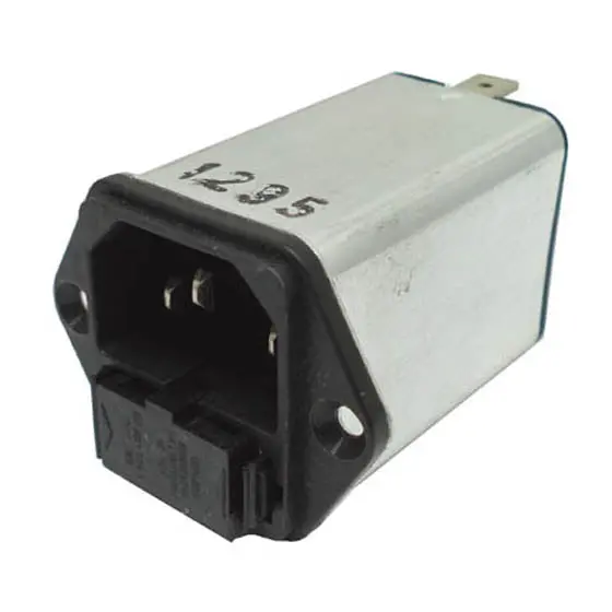Fkf2-45-4/I - Ac Filter 4A 125/250V Emi W/Fuse Holder Quick Tab 1