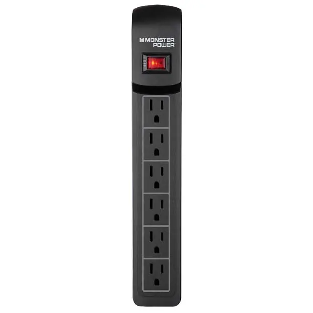 121820-00 - Power Bar 6 O/Let 4Ft Cord 720J Surge Blk 1