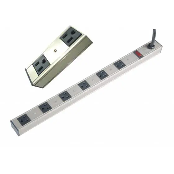 Lts-06 - Power Bar 6 O/Let 4Ft Cord 1.5Ft Strip Metal 1