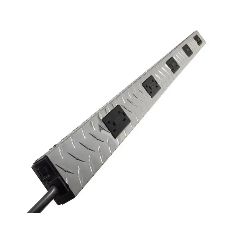 Pm48tc - Power Bar 10 O/Let 6Ft Cord Diamond-Plate 4Ft Strip 15A 125V 1