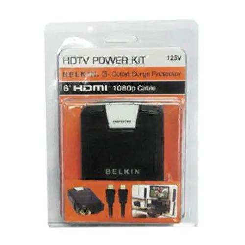Bl85426 - Wall Tap 3 O/Let 1080J Surge Protected With 6Ft Hdmi Cable 1
