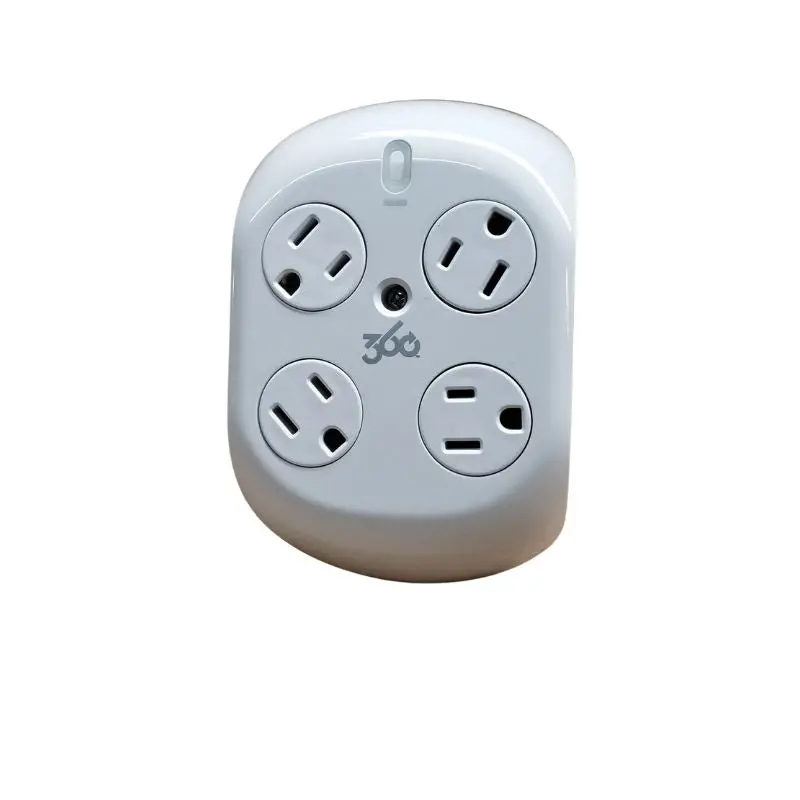 B07ntm1sdy - Wall Tap 4 O/Let 918J Surge Protected Revolving White Color 1