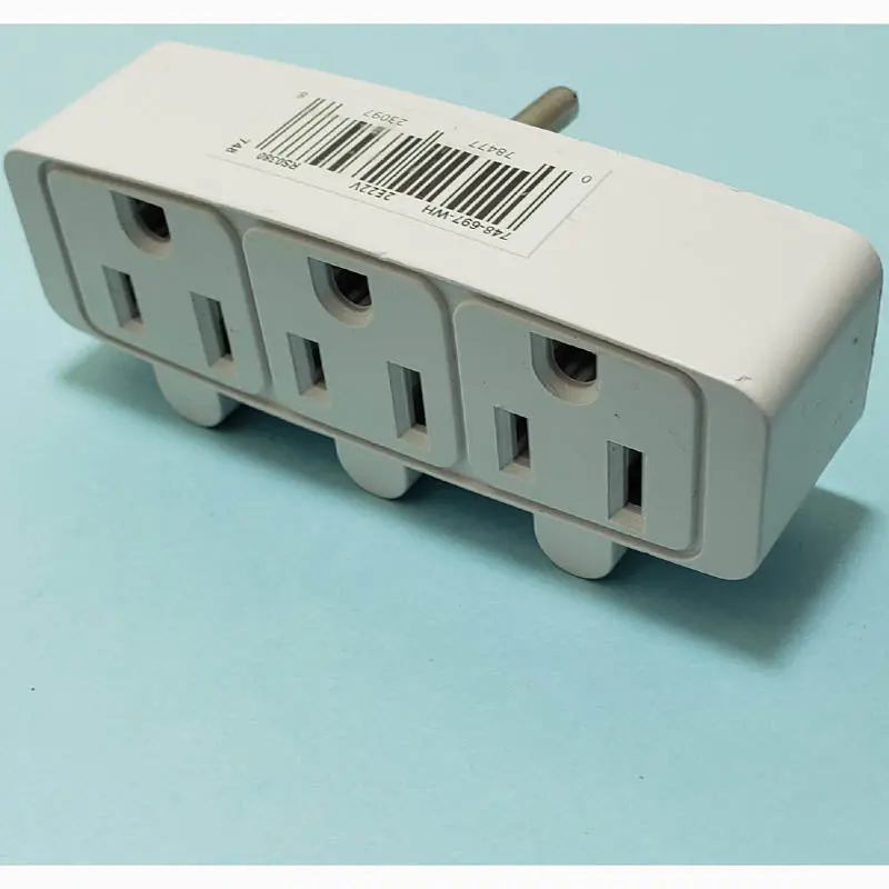 748-697-Wh - Wall Tap 3 O/Let White 1