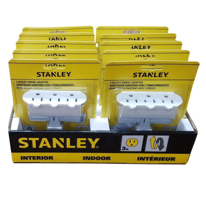 58113 - Wall Tap 3 O/Let Swivel Type 15A 1875W (10 Pcs/Pkg) 1