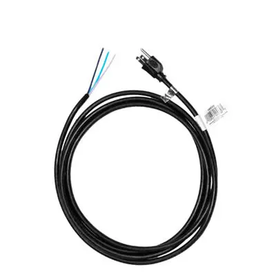 Pyde-1371 - Line Cord 3/18 6Ft Round Black Open End Sjt 105 Deg Plug 5-15P 1