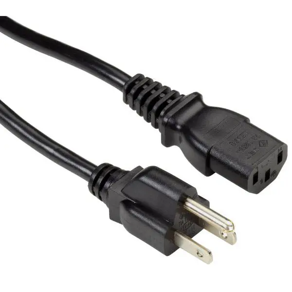 P006-004 - Inst Cord 3/18 4Ft Rnd Blk Sjt Nema 5-15P To Fem C13 1