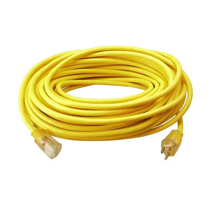 Ec511835 - Extension Cord 3/12 100Ft Yellow Sjtw One Lighted End 15A 125V 1