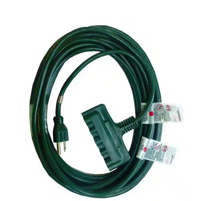 511966 - Extension Cord 3/16 50Ft Sjtw Grn Triple Tap All-Weather 13A 1