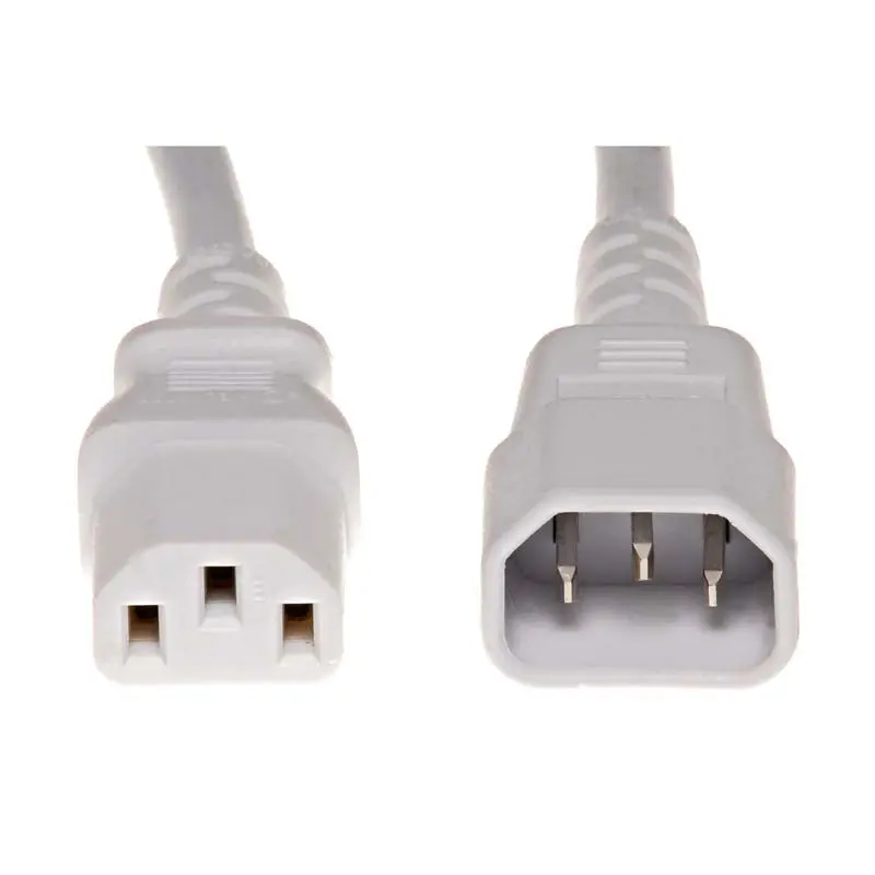 Pwc-100-02Wh - Jumper Cord 3/18 2Ft Rnd Wht Sjt C14 To C13 300V 105C 1