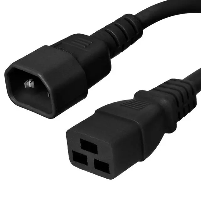 Ac5-2 - Jumper Cord 3/14 2Ft Rnd Blk Sjt C14 To C19 Ft2 105C 15A/250V 1