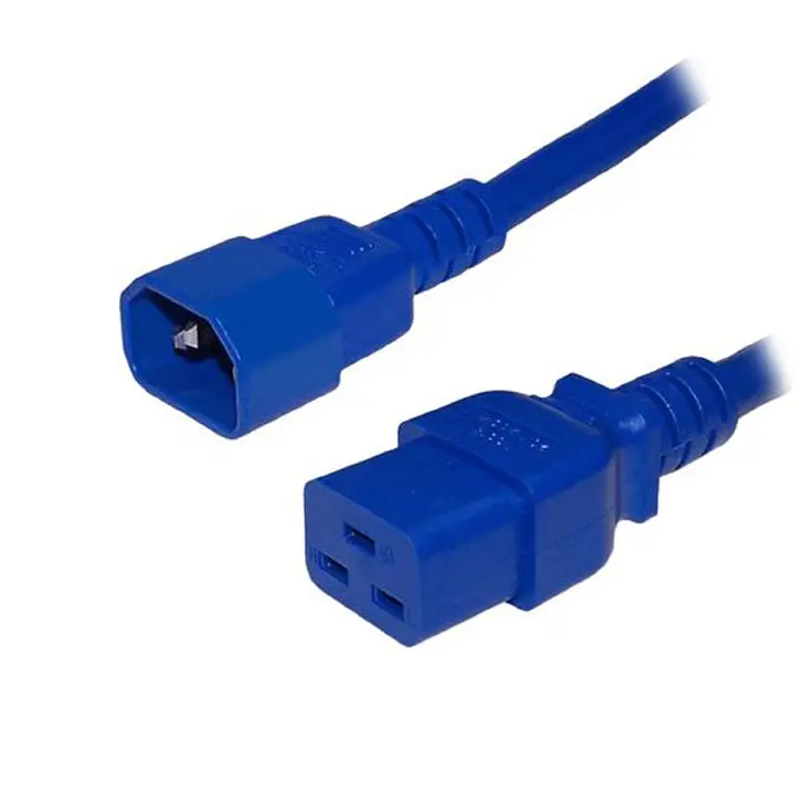 Pykt-3376 - Jumper Cord 3/14 6Ft Rnd Blu Sjt C14 To C19 Ft2 105C 15A/250V 1