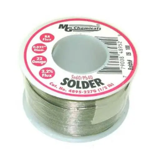 4895-227G - Solder Wire 60/40 Regular 1/2Lb 22Awg 0.032In Ra Core 1