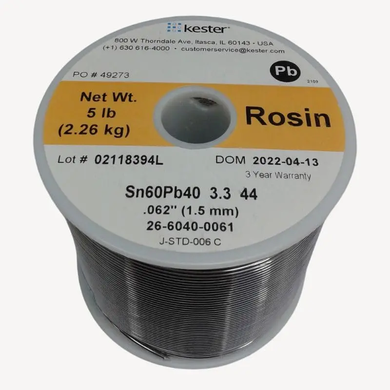 26-6040-0061 - Solder Wire 60/40 Regular 5Lb 1.5Mm 0.062In Dia Sn60pb40 1