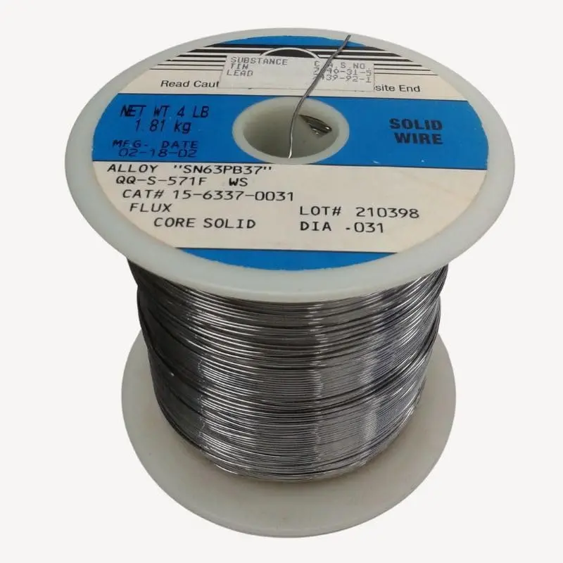 15-6337-0031 - Solder Wire 63/37 Solid 4Lb 0.88 Mm 0.31In Diameter Sn63pb37 1