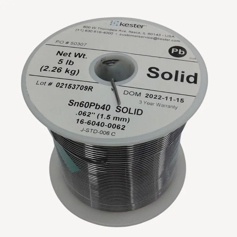 16-6040-0062 - Solder Wire 60/40 Solid 5Lb 1.57 Mm 0.062In Diameter Sn60pb40 1