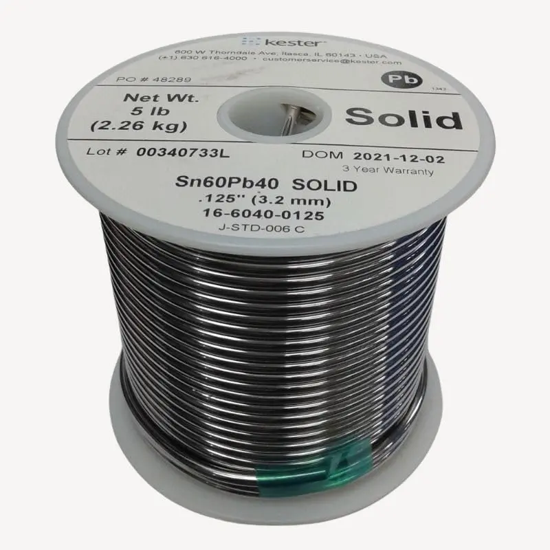 16-6040-0125 - Solder Wire 60/40 Solid 5Lb 3Mm 0.125In Diameter Sn60pb40 1