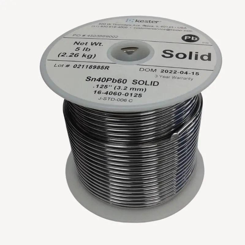 16-4060-0125 - Solder Wire 40/60 Solid 5Lb 3Mm 0.125In Diameter Sn40pb60 1