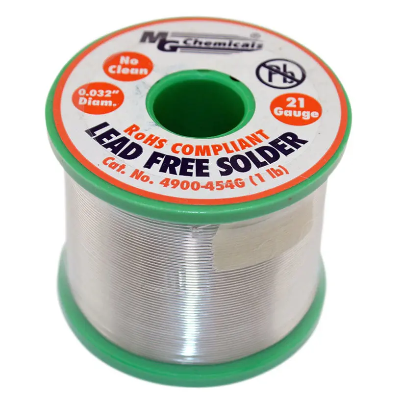 4900-454G - Solder Wire Lead Free 1Lb 21Awg  0.032In Sn96.3 Ag3 Cu0.7 1