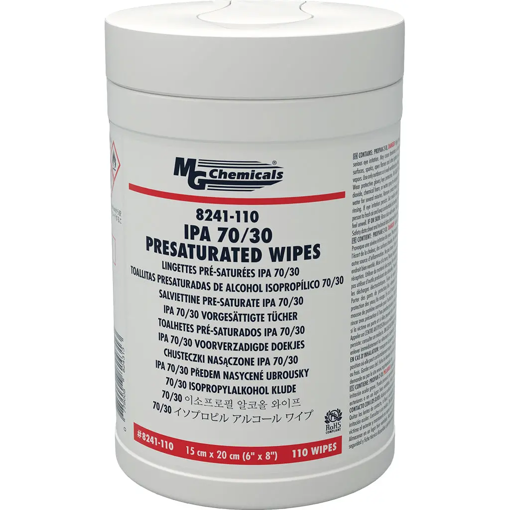 8241-110 - Isopropyl Alcohol Wipes 6X8in Ipa 70/30 Presaturated 1