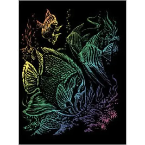 Rain11 - Rainbow Engraving-Tropical Fish 1