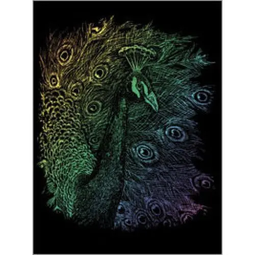 Rain14 - Rainbow Engraving Peacock 1