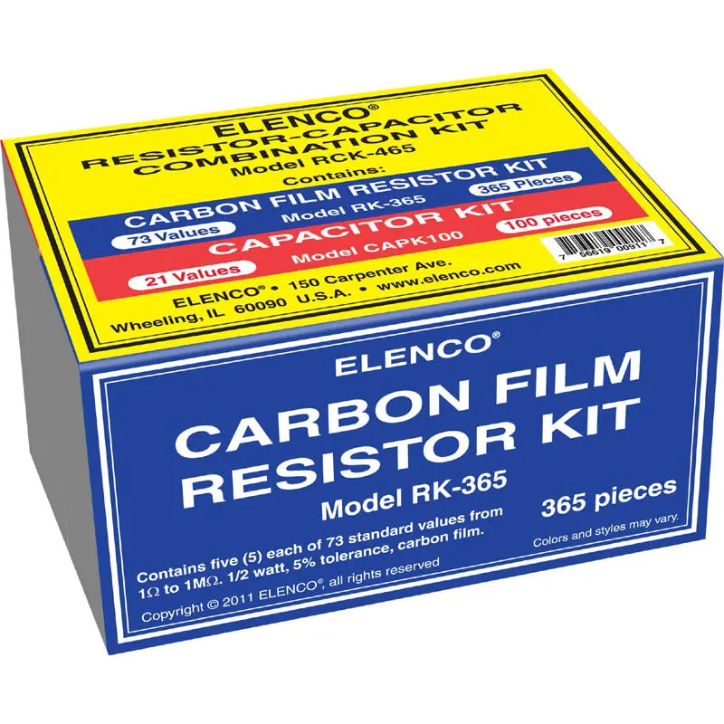 Rck-465 - Resistor Capacitor Set Assorted Cap 21 Values Res 73 Values 1