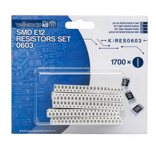 K/Res0603 - Res Smt 5% 0603 Assorted 85 Differnt Types Total 1.7Kpcs 1