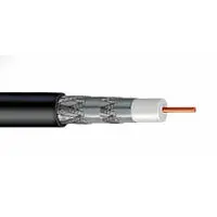 77123 - Coax Cable Rg6u 500Ft Blk Quad Shld Cm 1