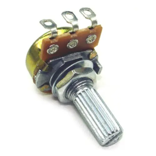 01829 - Pot Lin 1K 1/4In Rnd 16Mm Sol Split Knurl Shaft 1