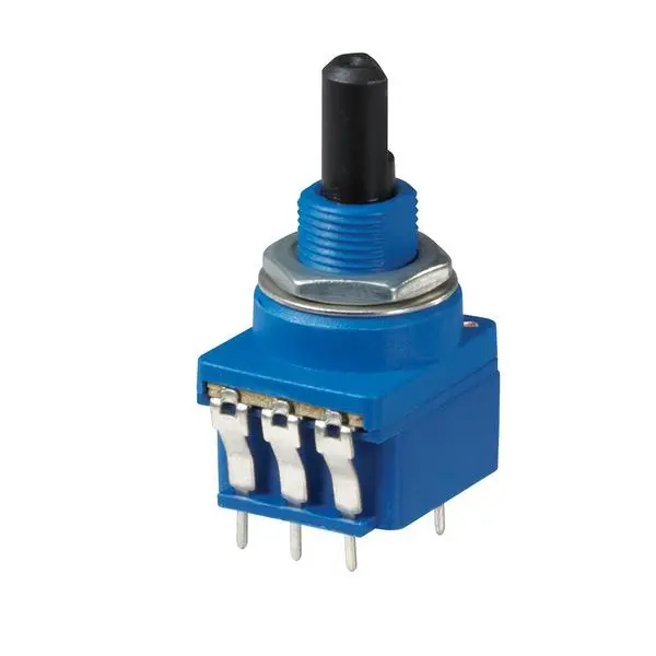 1271-0014 - Pot Lin 500K Sw 1/4In Sqr 20Mm Pcmt D Shaft 1P2t Push Switch 1